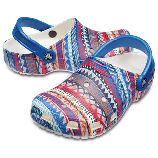 Crocs Classic Graphic női papucs blue jean/white Crocs Classic Graphic női papucs blue jean/white