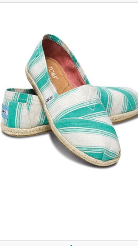 Toms Classic Aqua Umbrella Stripe n