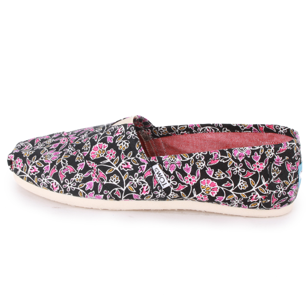 Toms Classic Black Floral fekete n