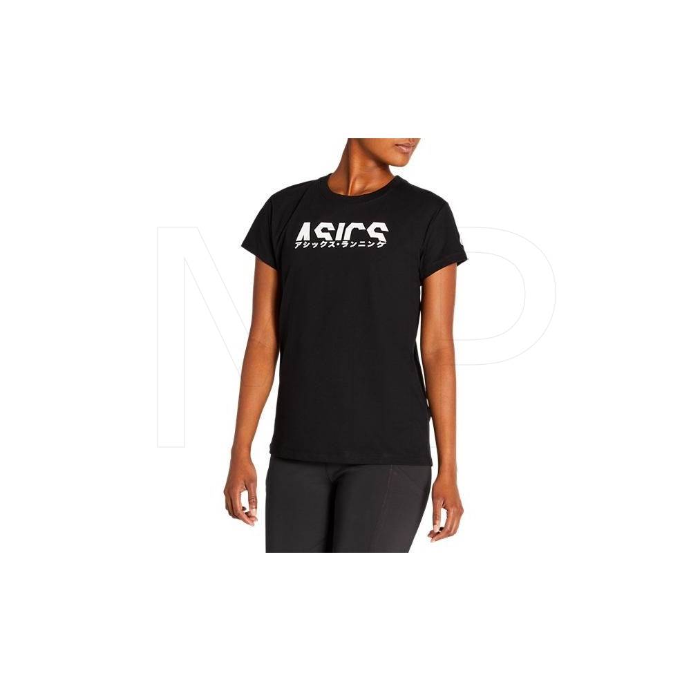 Asics Katakana graphic tee ni pol/fekete