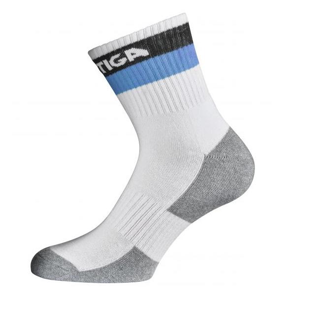 Stiga zokni Prime Semi High Socks White/Blue JR Stiga zokni Prime Semi High Socks White/Blue JR