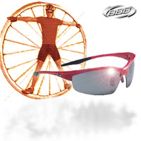 BBB "Protector" kerékpáros szemüveg piros füst fényes lencsével