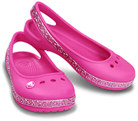 Crocs Genna II Hearts Flat gyerek szandl Neon Magenta/Carnati