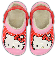 Crocs Hello Kitty® Dots Lined gyermek papucs
