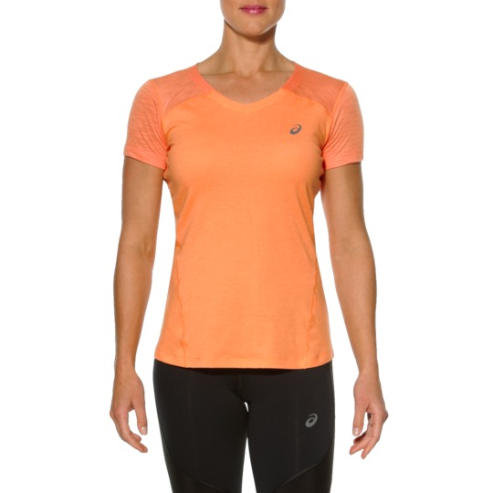 ASICS FUZEX V-NECK SS TOP Ni futpl