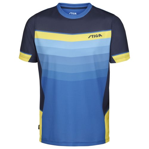 Stiga River Shirt uniszex póló Blue/Yellow Stiga River Shirt uniszex póló Blue/Yellow