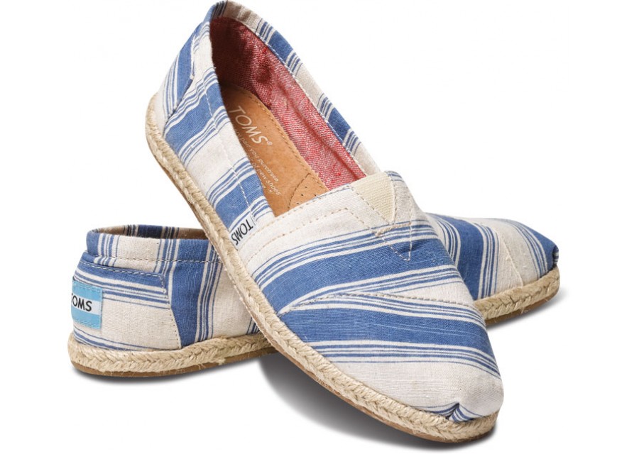 Toms Classic Navy Umbrella Stripe ni cip