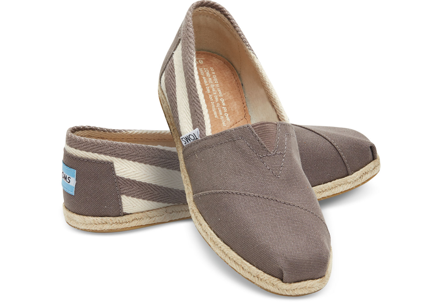 Toms Classic Dark Grey Stripe University ni cip