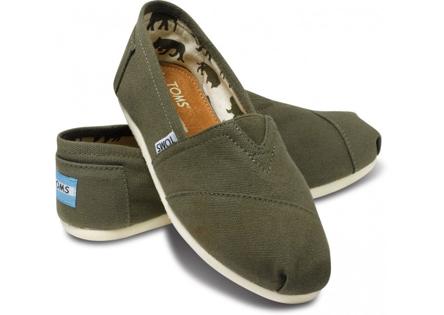 Toms Classic Olive Canvas frfi cip