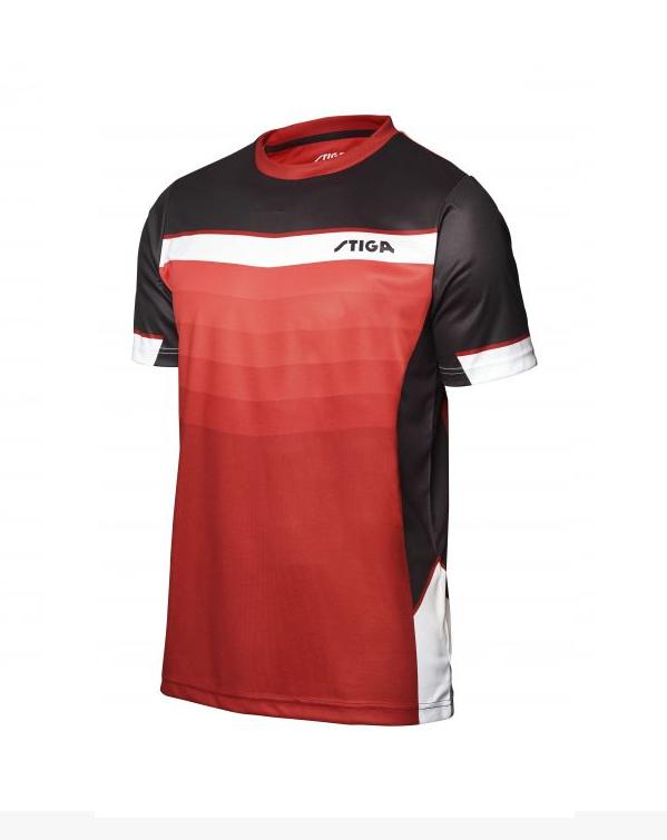 Stiga River Shirt uniszex pl Dark Red/Black