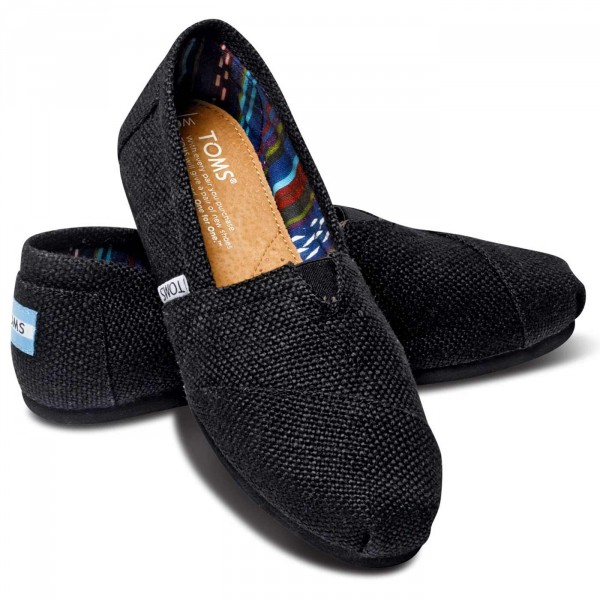 Toms Classic Black Burlap frfi cip