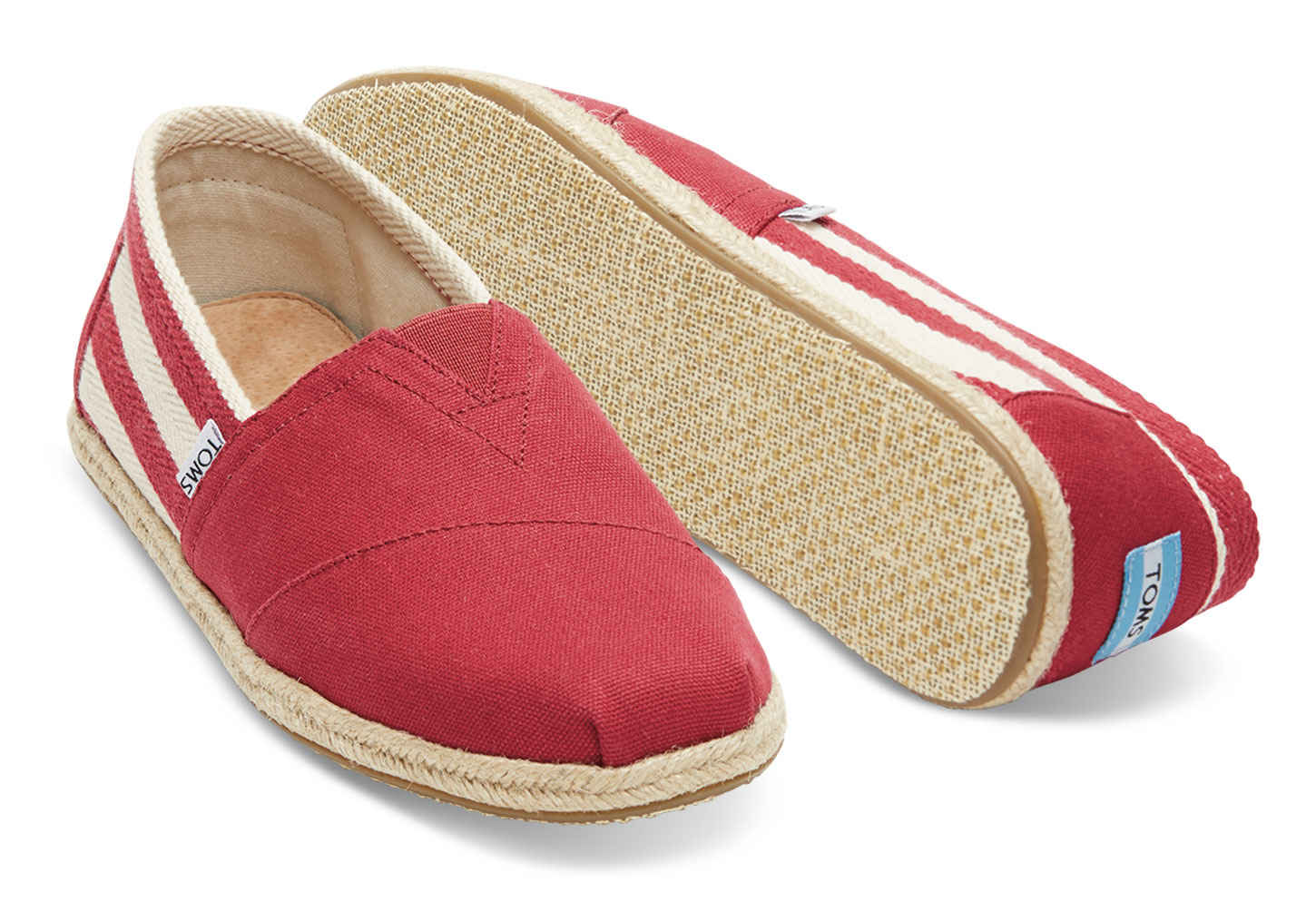 Toms Classic Red Stripe University frfi cip