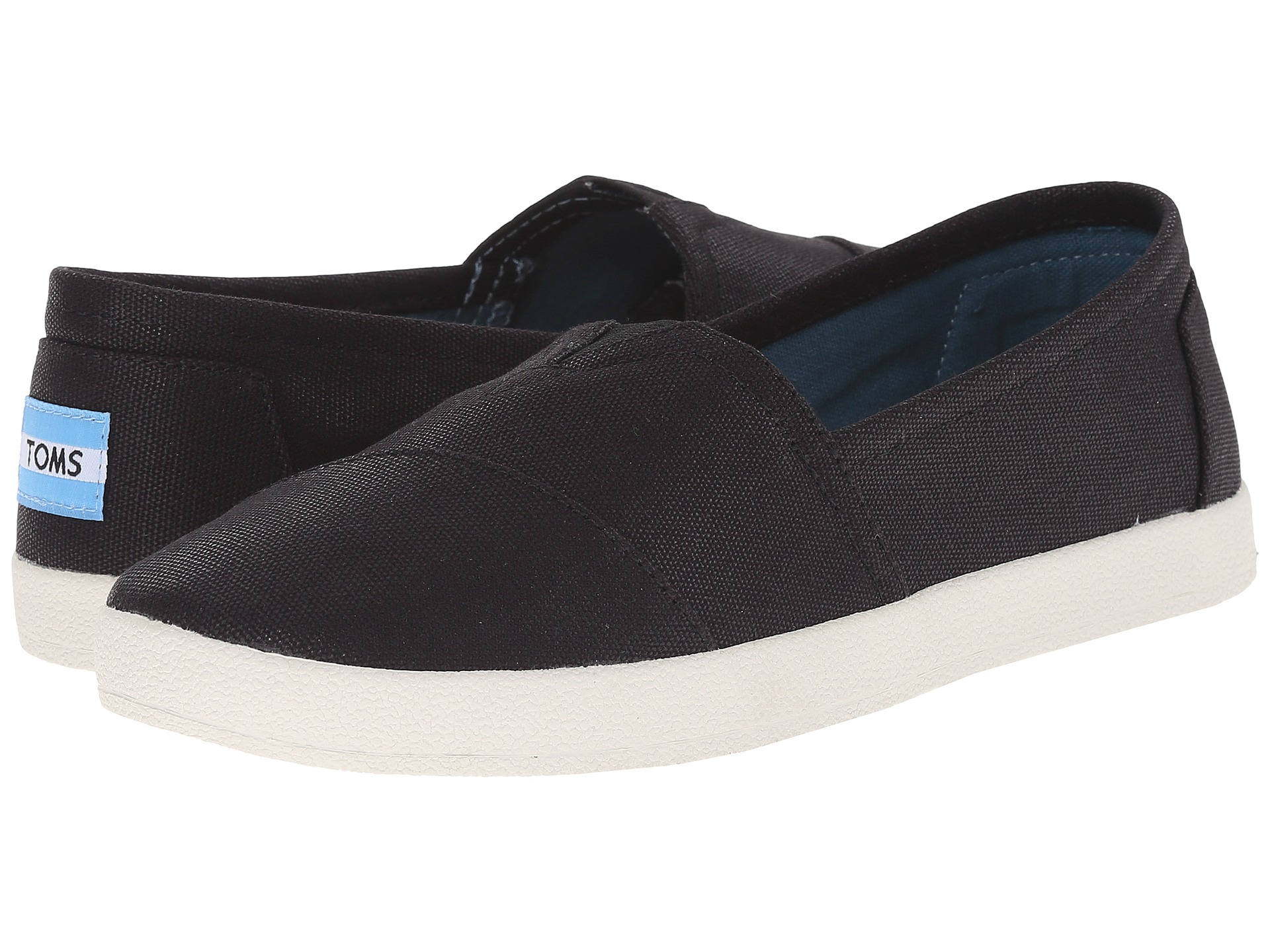 Toms Avalon Black Leather ni cip